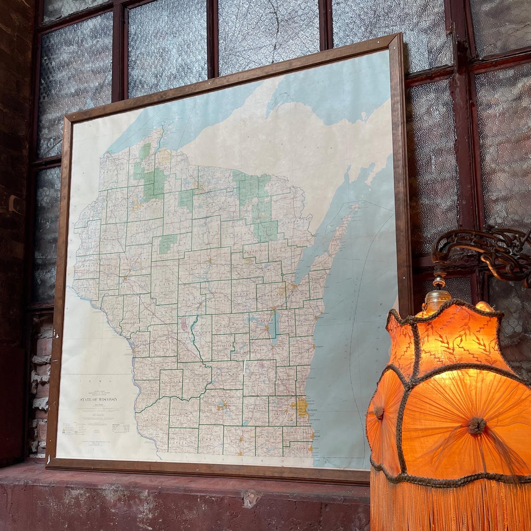 Framed Wisconsin Map