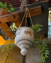 Load image into Gallery viewer, Glazed Ceramic Ram Hanging Planter
