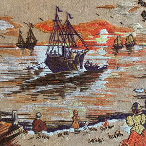 Embroidered Ships at Sunset