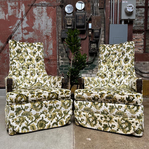 Tufted Floral Accent Chair Set (2)