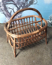 Load image into Gallery viewer, Wicker Rattan Blanket Caddy / Holder

