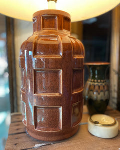Ceramic Root Beer Barrel / Grenade Lamp