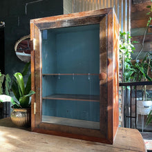 Load image into Gallery viewer, Rustic Glass and Wood Cabinet
