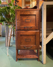 Load image into Gallery viewer, Antique Wood File Cabinet / End Table
