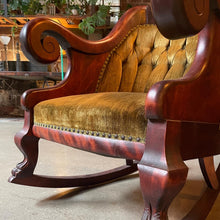 Load image into Gallery viewer, Antique Chartreuse Rocking Chair
