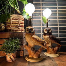 Load image into Gallery viewer, Ceramic Owl Lamp Set (2)
