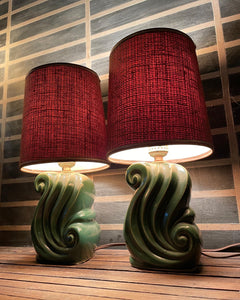 Twin Ceramic Swirl Lamp Set (2)
