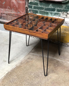 Letterpress Hairpin Side / Gaming Table