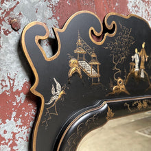 Load image into Gallery viewer, Beveled Black &amp; Gold Chinoiserie Mirror
