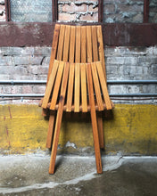Load image into Gallery viewer, Mid-Century Style Slat Folding Lounger
