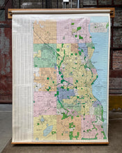 Load image into Gallery viewer, Mounted Old Milwaukee Roller Map
