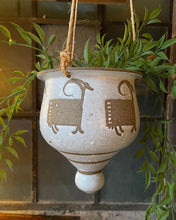 Load image into Gallery viewer, Glazed Ceramic Ram Hanging Planter
