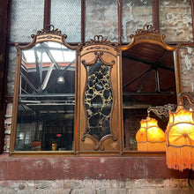 Load image into Gallery viewer, Ornate Copper-Toned Double Panel Mirror
