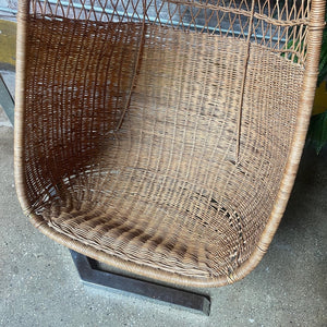 Mid-Century Wicker Hanging Egg Chair