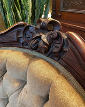 Load image into Gallery viewer, Antique King &amp; Queen Victorian Armchairs on Casters
