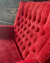 Load image into Gallery viewer, Red Tufted Armchair
