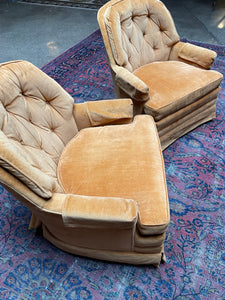 Cantaloupe Swivel Rocking Chair Set by Drexel