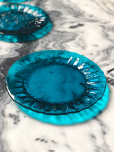 Load image into Gallery viewer, Turquoise-Blue Depression Glass, Set of 16.
