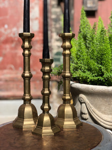 Solid Brass Candlestick Holder Set (3)
