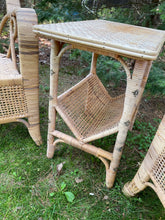 Load image into Gallery viewer, Mid-Century Wicker Chair and Table Set
