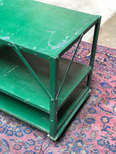 Load image into Gallery viewer, Green Industrial Cart on Casters
