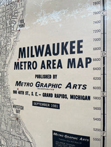 Milwaukee Metro Area Map, 1981