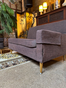 Mid-Century Brown Two-Piece Sectional