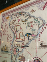Load image into Gallery viewer, Embroidered Map of South America
