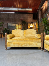 Load image into Gallery viewer, Plush Yellow Velvet Couch + Loveseat SET
