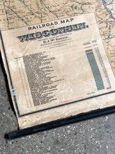 Load image into Gallery viewer, 1898 Railroad Map of Wisconsin

