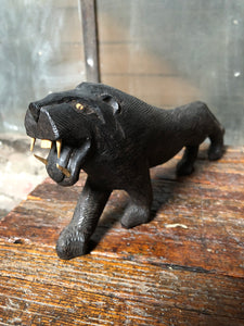 Carved Black Panther / Sabre Tooth Tiger