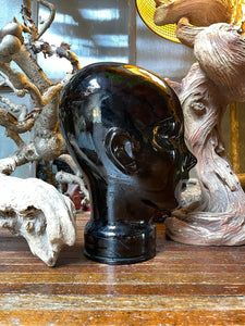 Black Glass Mannequin Head