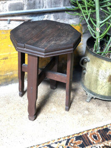 Antique Octagonal Plant Stand / Side Table