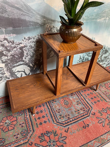 Mid-Century Two-Tier Plant Stand