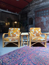 Load image into Gallery viewer, Floral Rattan Armchairs, One Left
