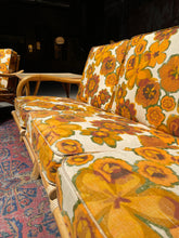 Load image into Gallery viewer, Floral Rattan Sectioned Sofa, Smaller
