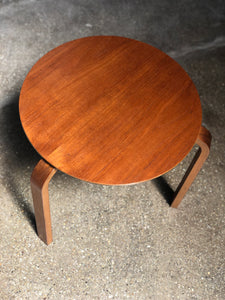 Danish-Modern Teak Bentwood Side Table