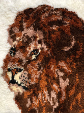 Load image into Gallery viewer, Latch-hook Lion Wall Hanging
