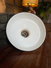 Load image into Gallery viewer, Industrial White Enamel Hanging Light
