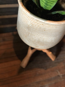 Ceramic Planter and Duck Stand Set (2)