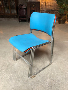 Metal Office Chairs by David Rowland Set (3)