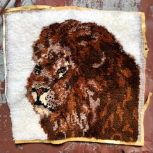 Load image into Gallery viewer, Latch-hook Lion Wall Hanging
