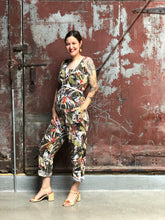 Load image into Gallery viewer, Black Tropical Jumpsuit

