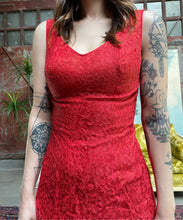 Load image into Gallery viewer, Red Lace Dress
