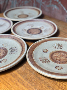 Unglazed Stoneware Plate Set (5)