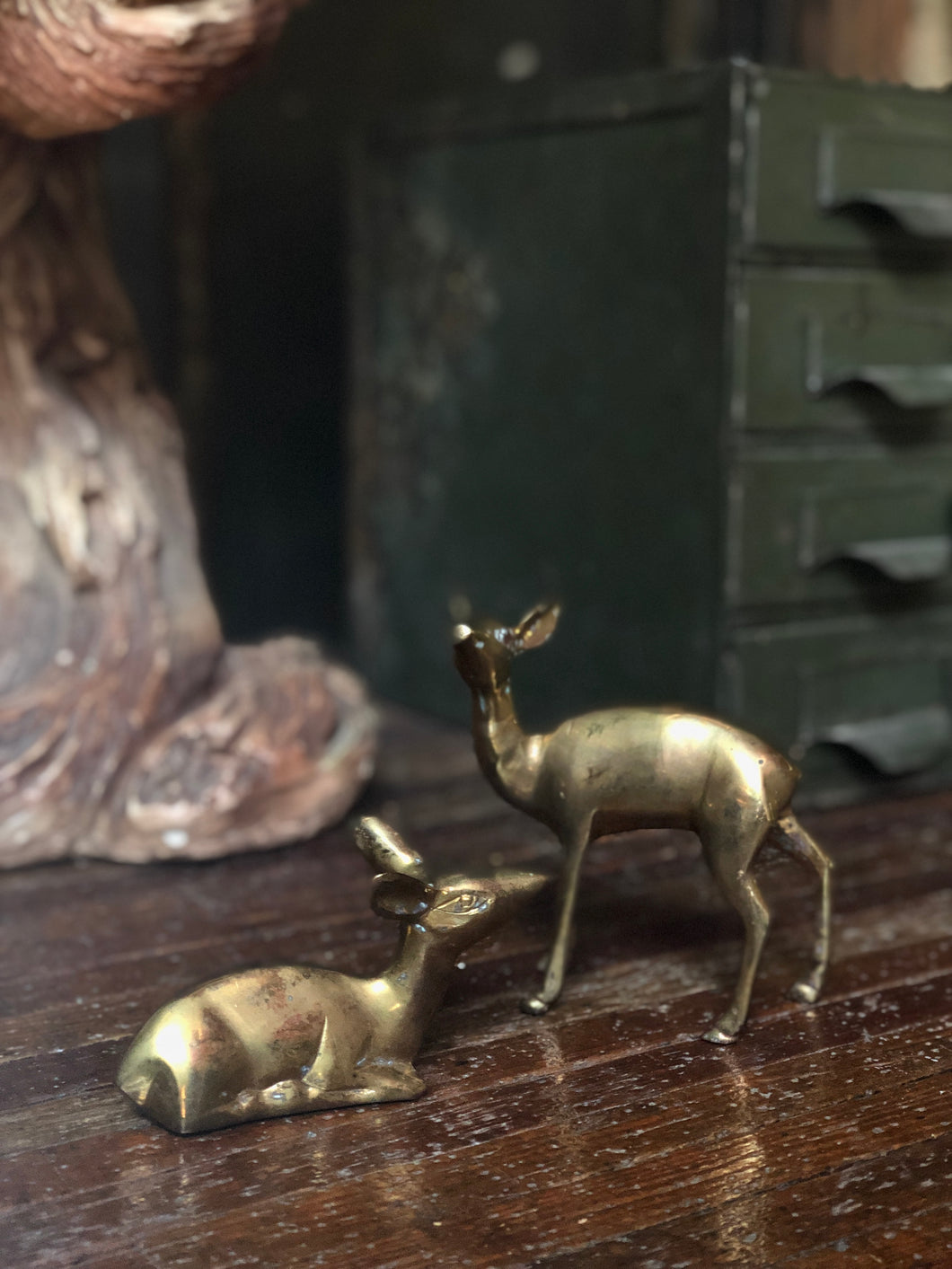 Brass Deer Set (2)