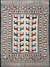 Load image into Gallery viewer, Hunting Pictorial Balouch Kilim Area Rug
