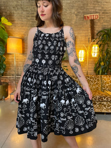 B&W Novelty Print Dress