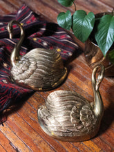 Load image into Gallery viewer, Brass Swan Planter Set (2)
