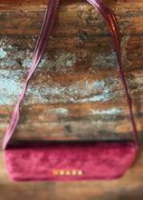 Load image into Gallery viewer, Burgundy Suede Clutch Bag

